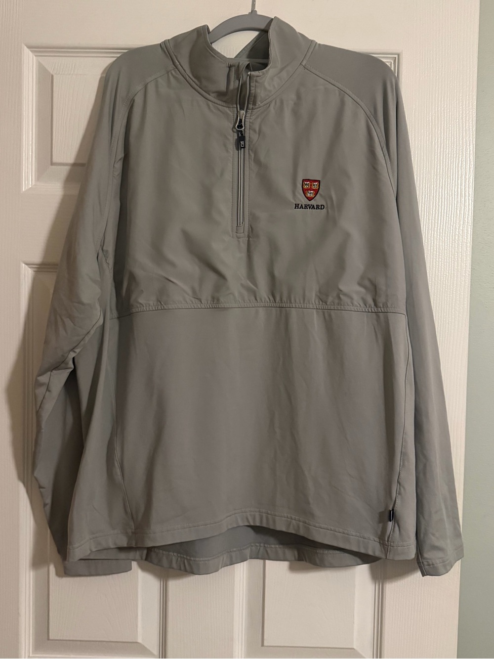 Cutter & Buck Harvard Men's Light Gray Quarter-Zip Pullover Jacket